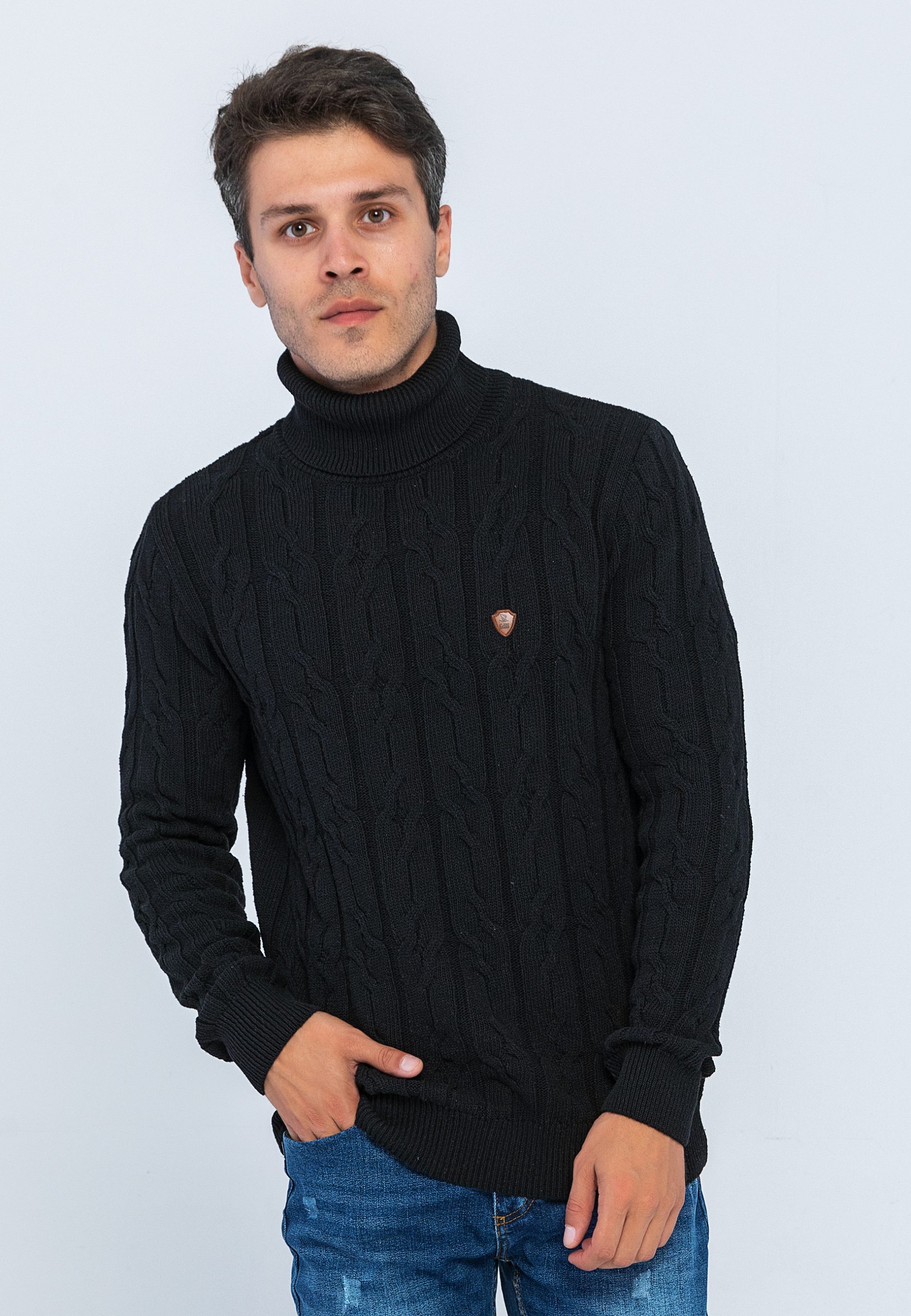 Mens 100 cotton turtleneck sale