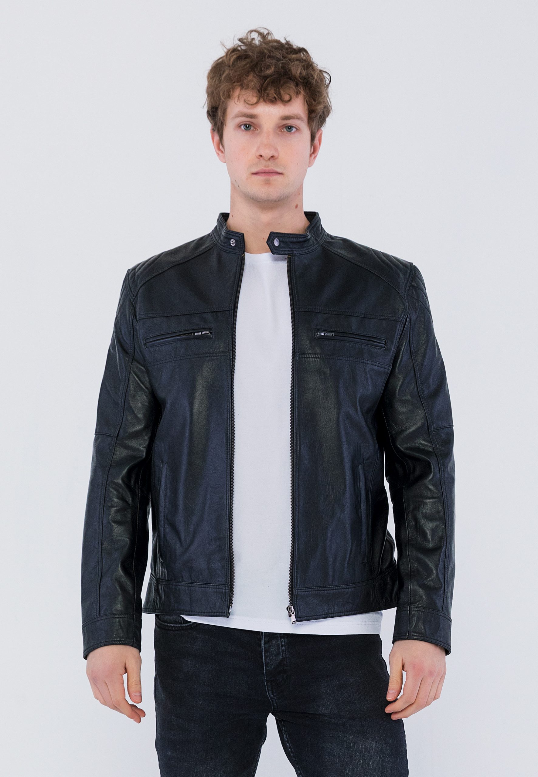 Men's Leather Jacket - Giorgio Di Mare - Official Site